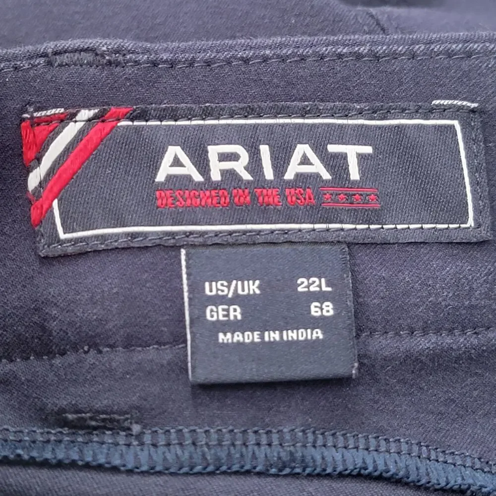 Ariat Navy Blue Breeches Equestrian Riding Full Seat Pant Horse Show Size US 22L